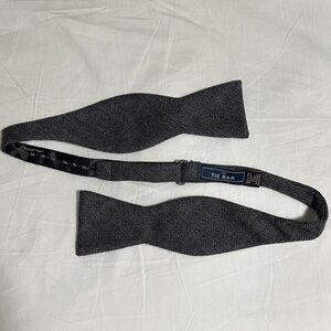 The Tie Bar Wool Herringbone Bow Tie